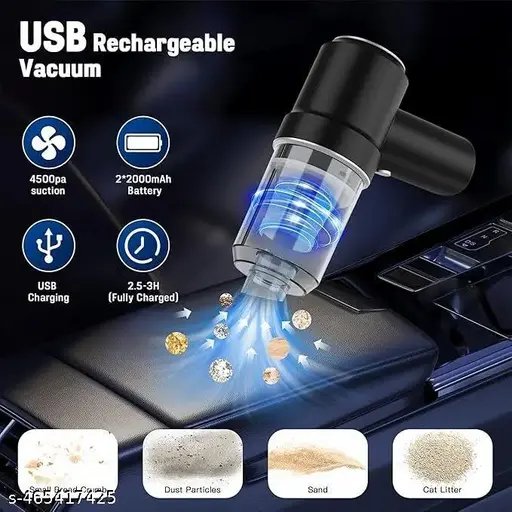 3in 1 Vacuum Cleaner USB Charging Car Household