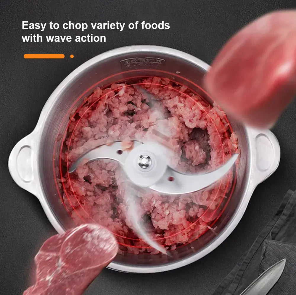 Chopper Stainless Steel Meat/Vegetable Grinder 2L & 3L Capacity Electric