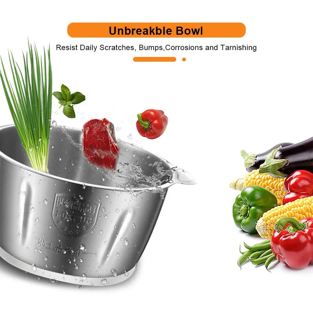 Chopper Stainless Steel Meat/Vegetable Grinder 2L & 3L Capacity Electric