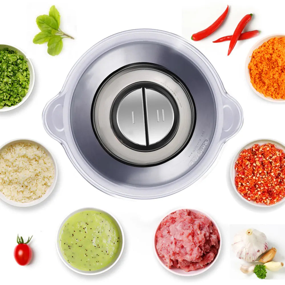 Chopper Stainless Steel Meat/Vegetable Grinder 2L & 3L Capacity Electric
