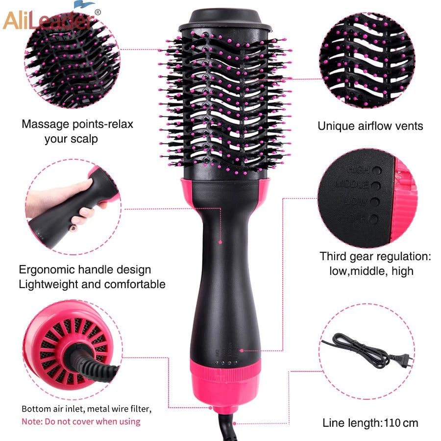3 in 1 One Step Brush Hair Dryer Straightener Curler Volumizer