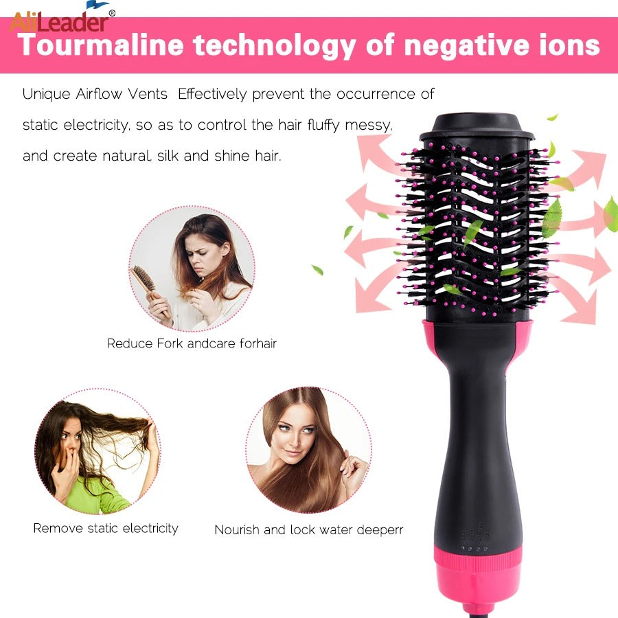 3 in 1 One Step Brush Hair Dryer Straightener Curler Volumizer