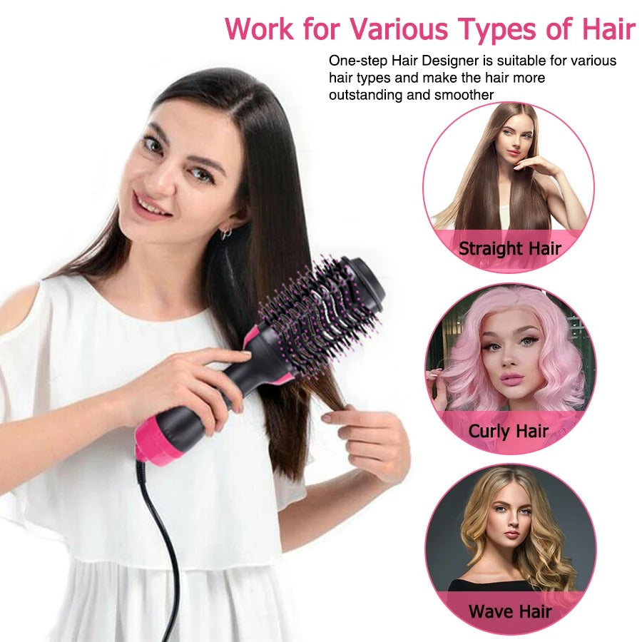 3 in 1 One Step Brush Hair Dryer Straightener Curler Volumizer