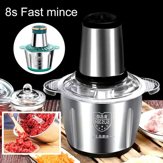 Chopper Stainless Steel Meat/Vegetable Grinder 2L & 3L Capacity Electric