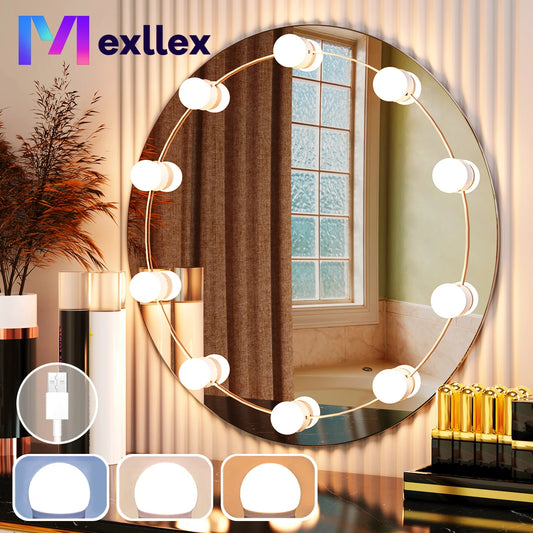 3 Colour modes Vanity Lights 10 bulbs