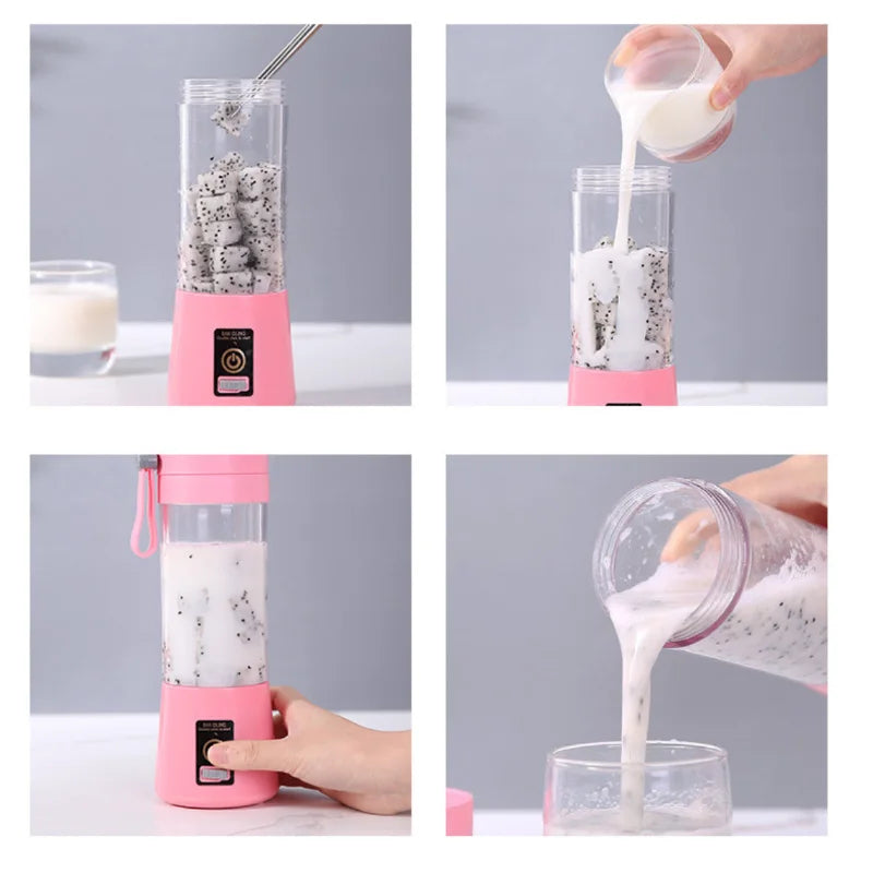 6 Blades Portable Juicer Bottle (Rechargeable)