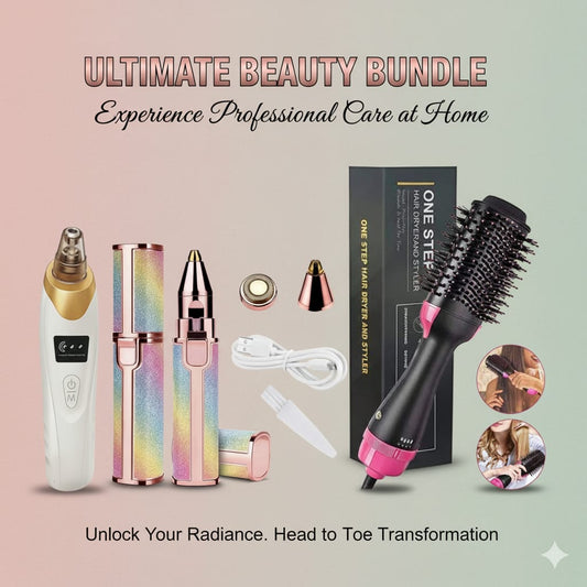 Blackhead Remover + Dryer, Straightener, Volumizer + Eyebrow trimmer (Bundle Deal)
