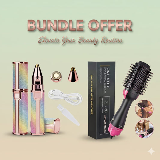 Eyebrow Trimmer + Dryer, Straightener, Volumizer (Bundle Deal)